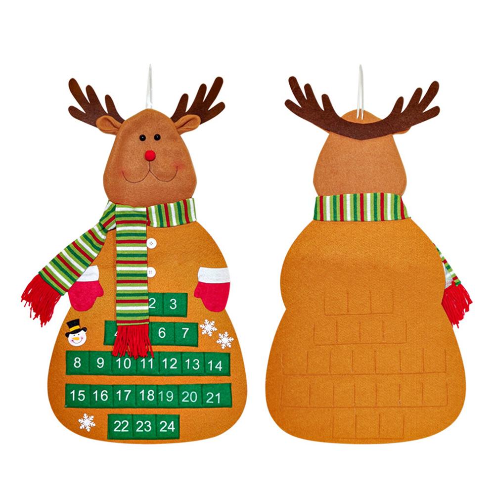 Adorable Holiday Countdown Calendar Holiday Countdown Calendar Felt Christmas Calendar Long-lasting Use Delicate Craftsmanship