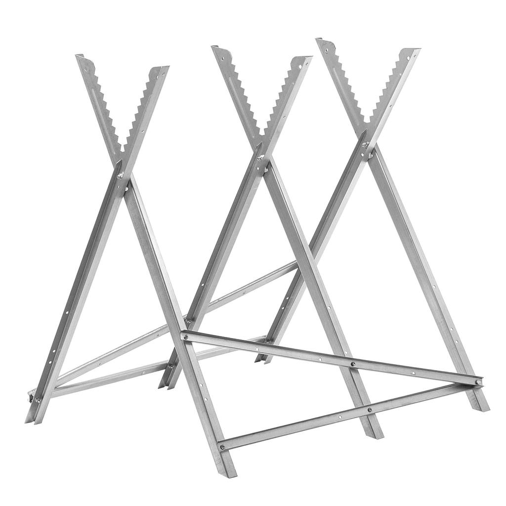 KADAX Folding wooden cutting stand, 82 x 78 cm, steel