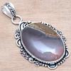 Pendant Polygram Jasper Gemstone Mother'Day Silver Jewelry 2.25"