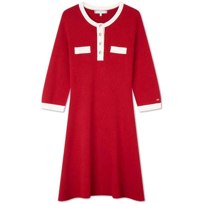 Tommy Hilfiger Women's Year of the Snake A-Line Knit Dress