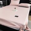 Summer Soft Breathable Cooling Mat Solid Color Skin-friendly Bed Cover Elastic Bedsheet for Bed Room Durable Non-Slip Bed Cover
