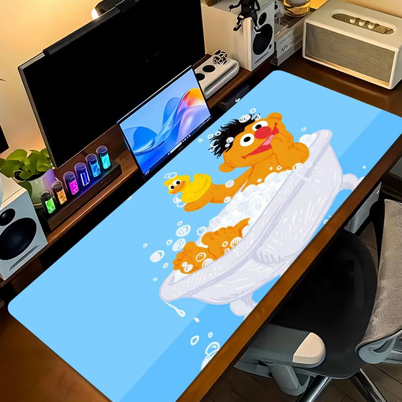 Sesame Street Print Cushion Non-slip Laptop Tablet Big Mousepad XXL Mat Mini PC Playmat With Lock edge