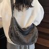 Large Capacity Denim Bag Women's 2025 New Trendy Casual Versatile Commuter Shoulder Bag Fashion Messenger Dumpling Bag