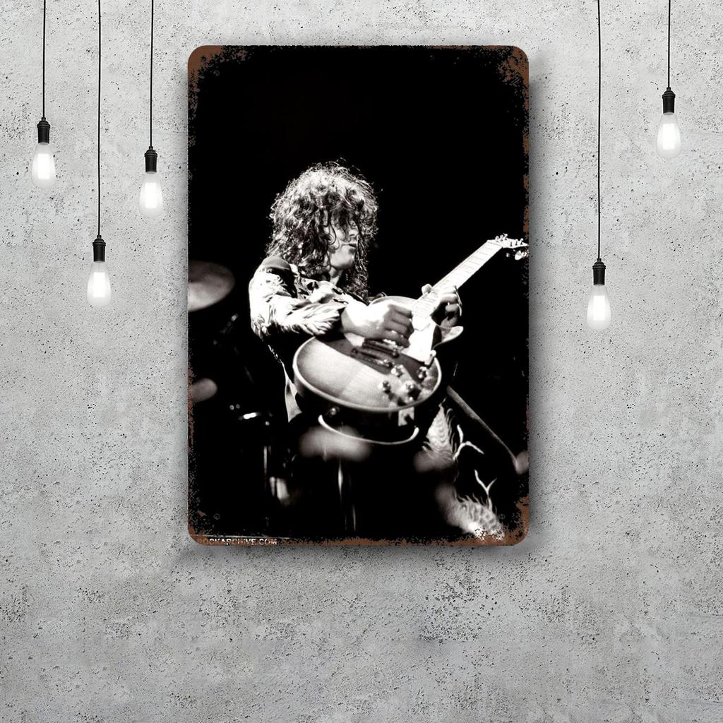Jimmy Page Metal Signs Wall Decor Vintage Tin Signs Captain Metal Poster Decor for Bar Pub Club Wall Decoration