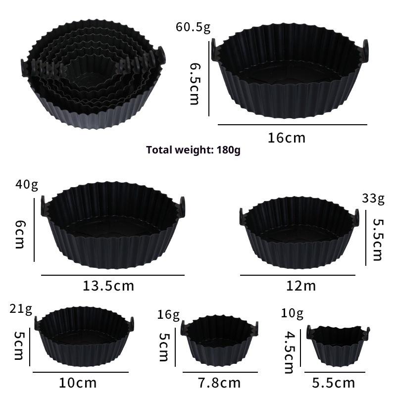 1/3/6Pcs 450°F Silicone Non-Stick Dual Texture Dishwasher Safe Crispy/Steam Cooking Baking Tray Air Fryer Mats