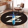 The Legend of Zelda Pattern Round Rug, Indoor/Outdoor Mat, for Picnic, Gameroom, Bedroom, Office, Living Room, Home Decor Carpet, Birthday Gift