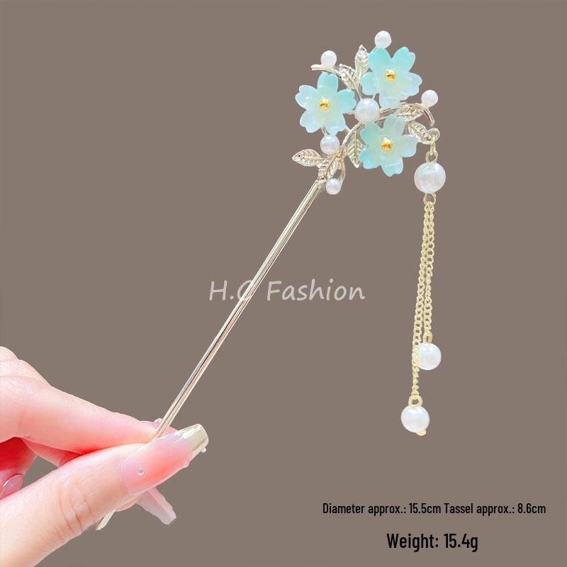 Cherry Blossom Tassel Hairpins: Elegant Hanfu Inspired Hair Accessories for Spring and Summer
