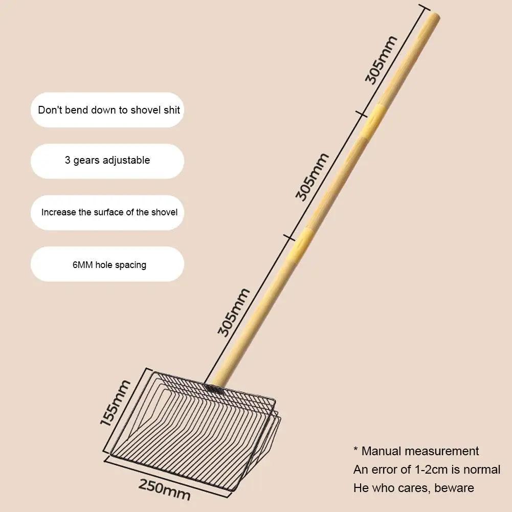 Large Metal Chicken Poop Scooper 3-in-1 Detachable Steel Chicken Inches Handle Tool 20 Wooden 42 Tool Coop Cleani