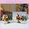 Santa Claus Resin Music Box Christmas Scene With Light For Holiday Decorations And Gifts