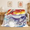 3D Cartoon H-Hazbin Hotel Charlie Flannel Blanket Soft Warm Throw Blanket for Bedroom Living Room Bed Travel Camping Picnic
