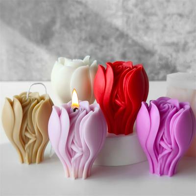 3D Rose Flower Aromatherapy Candle Silicone Mold Diy Handmade Soap Gypsum Ornament Mould Wedding Home Decor Gifts