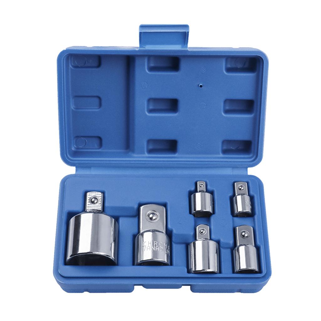 6Pcs Set Conversion Sleeve Impact Socket Converter Universal Joint Socket Adapter Impact Driver