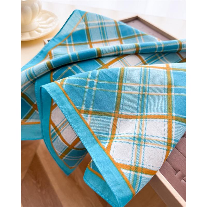 Vintage Style Cotton Small Square Scarf For Women Sun Protection Decoration