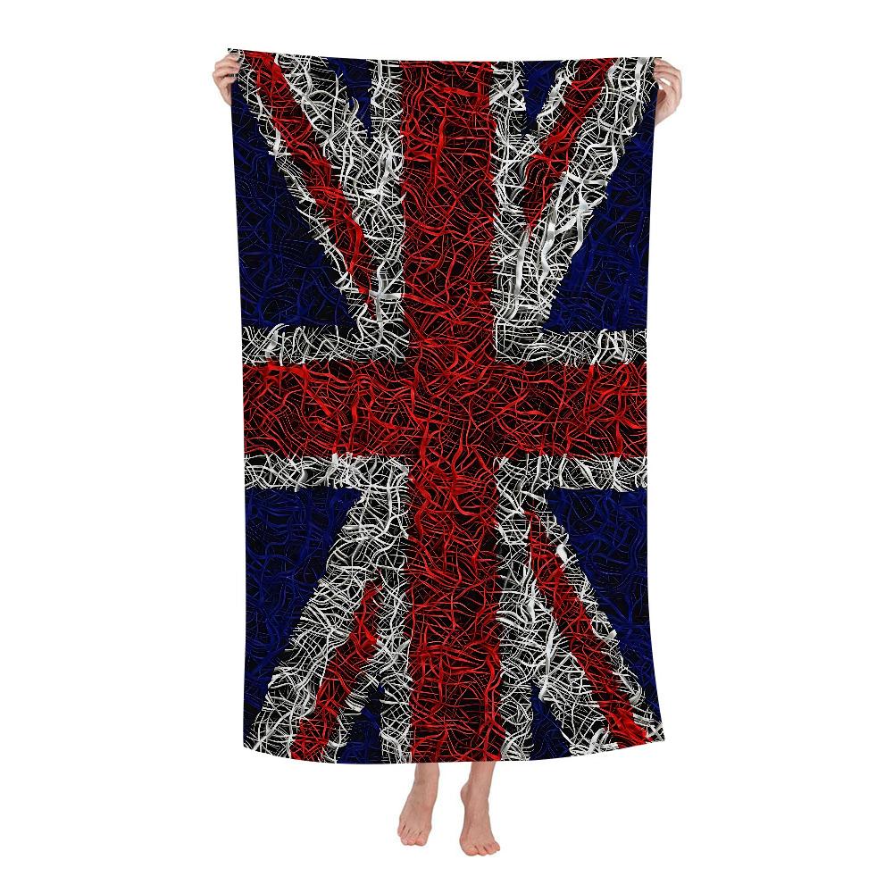 UK England Flagge Große Mikrofaser Strandtücher Schnelltrocknendes Handtuch Sandstrandtücher Poolhandtuch für Reisen Schwimmbad Yoga