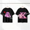 Stitch Angel Letter A-Z Cartoon Black Kids Pink T Shirt Summer Cute Boys and Girls Short-Sleeve Top Casual Breathable Clothing