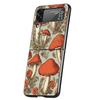 Colorful Mushroom Hard PC Phone Case For Samsung Galaxy Z Flip 6 5 4 Black Cover For Galaxy Z Flip 3 Foldable Shockproof Capas