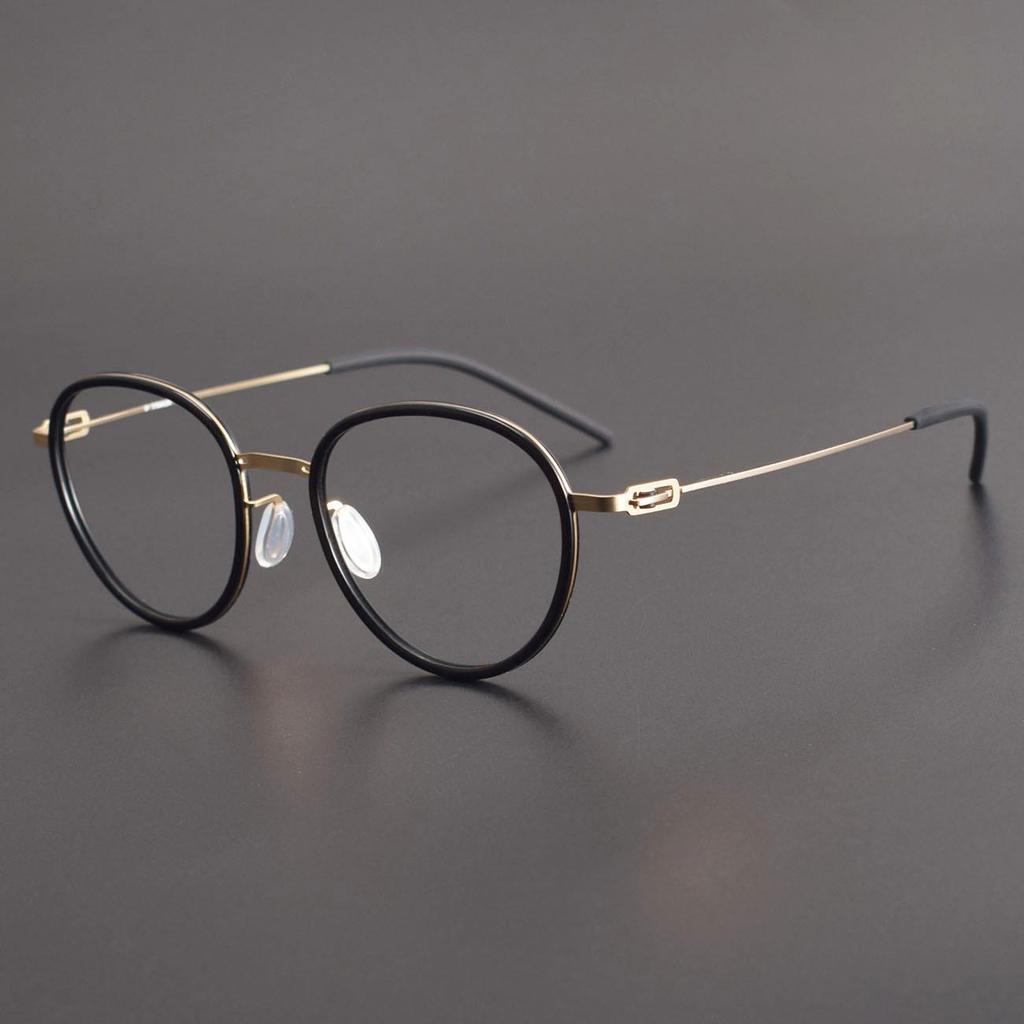 Unisex L1043 Ultra-Light Pure Titanium Glasses Frame - Minimalist Casual Style, Suitable for Prescription Lenses.