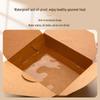 Yuan Zheng He Thickened Kraft Paper Takeaway Food Boxes with Lids, 200 Count