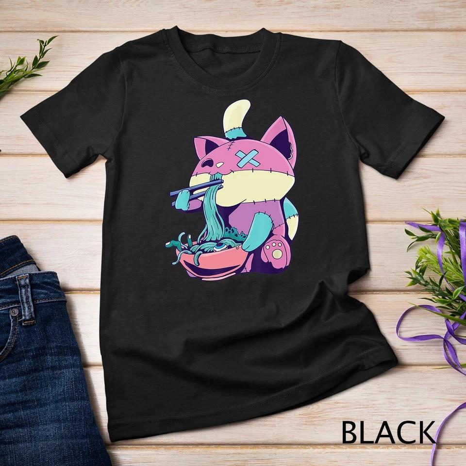 Pastel Goth Ramen Cat Anime Kawaii T-Shirt Unisex T-shirt 1 XL