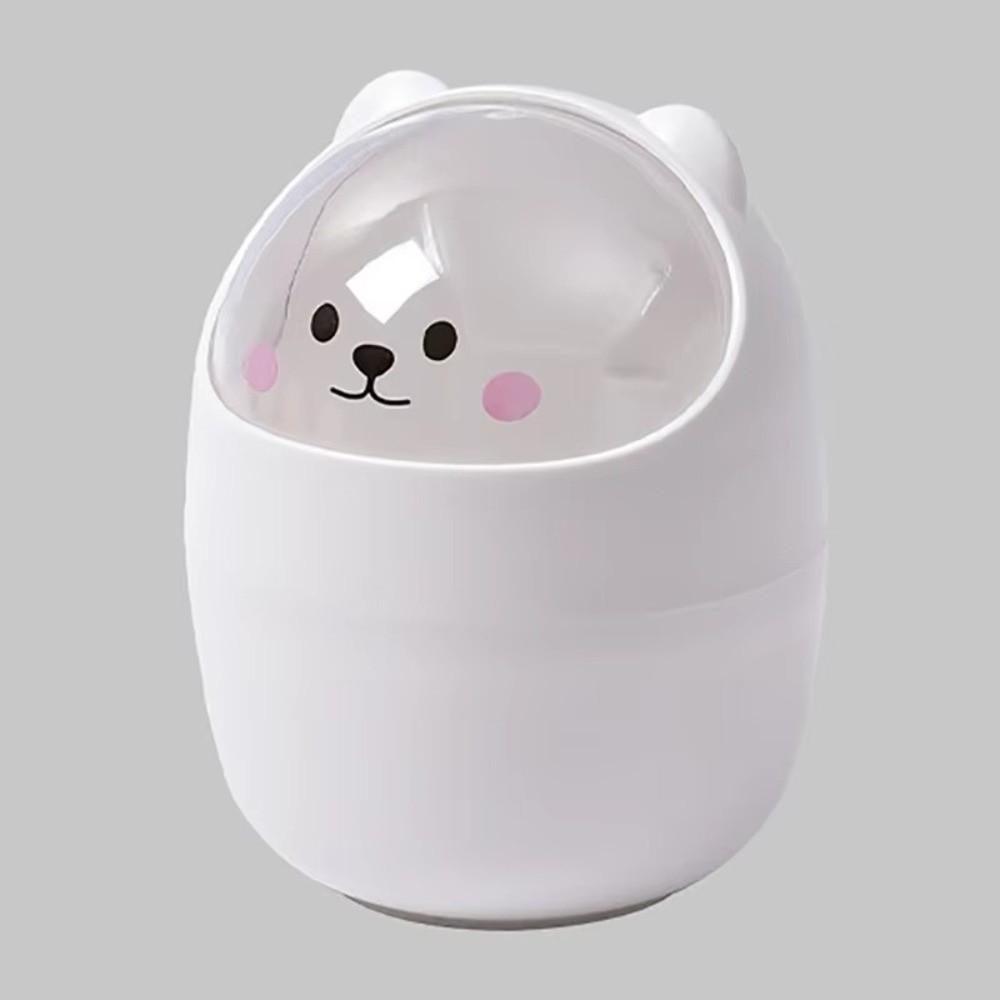 With Lid Storage Bin Cute Cartoon Garbage Storage Bucket Trendy Wastebasket Desktop  For Home