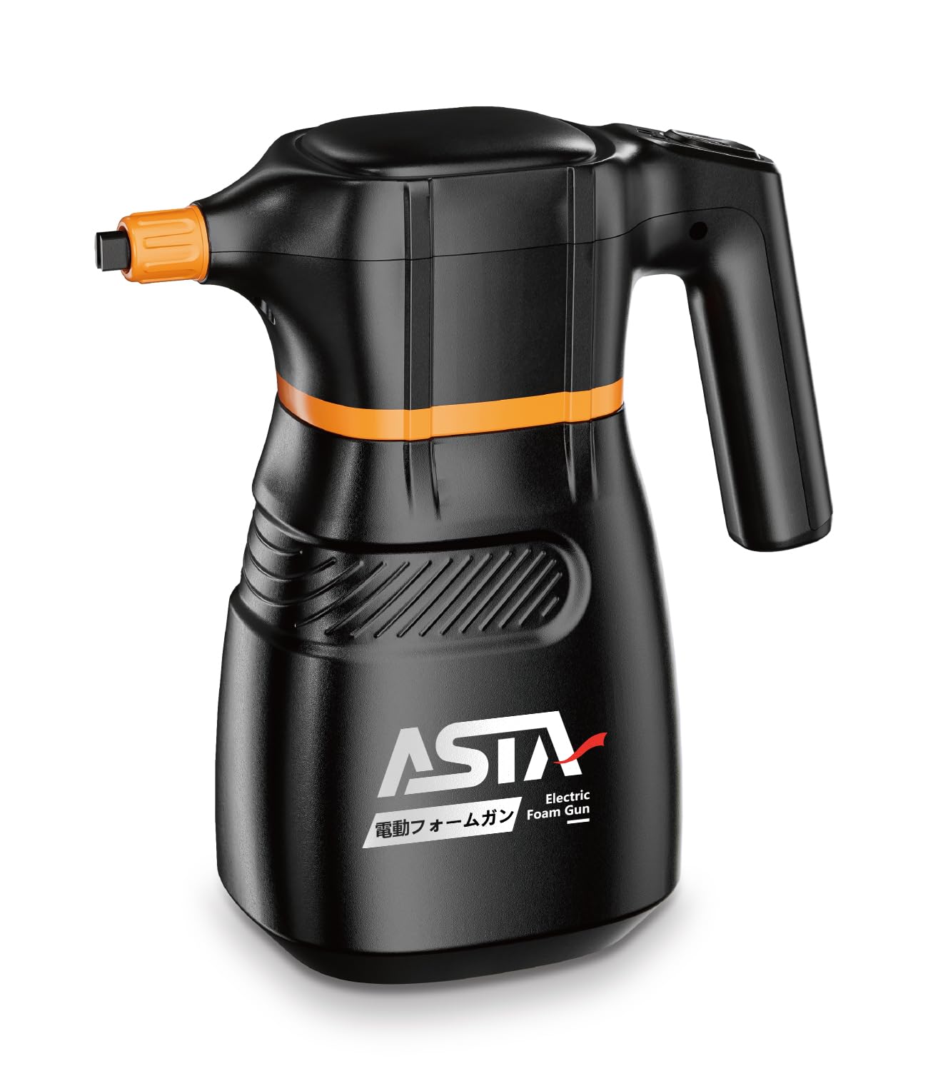 

ASTA Электрический пенный пистолет Беспроводной пенный пистолет Мощное пенообразование для автомобилей и мотоциклов Пистолет, Мойка, Перезаряжаемый, Распылитель, Совместимый с высоким давлением, чёрный