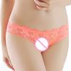 Sexy Crotchless Floral Lace See-through Panties Women Bowknot Briefs Underwear