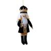Fabric Nutcracker Soldier Pendant 19cm Red Blue Green Black Christmas Fabric Nutcracker European-Style Soldier Ornaments