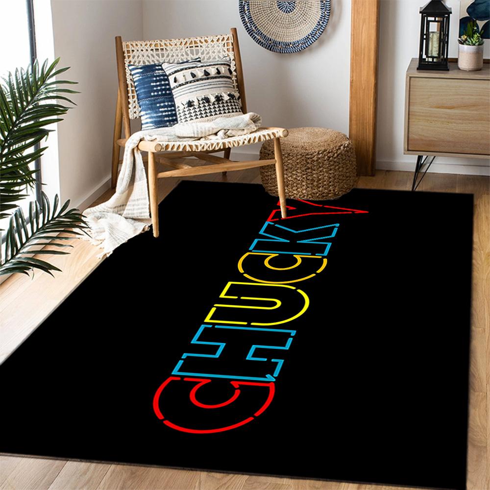 Chucky's Country Adventure Themed Anti-Slip Rugs - Polyester Home Decor, Suitable for Bedrooms, Living Rooms, Doorways, Studios, and Decorations