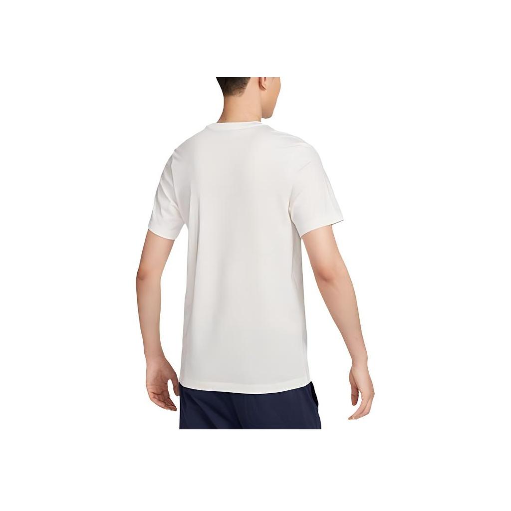 Nike Paris Saint-Germain Team Logo Embroidered Crew Neck Short Sleeve T-Shirt Men Tops Sail HJ9761-133