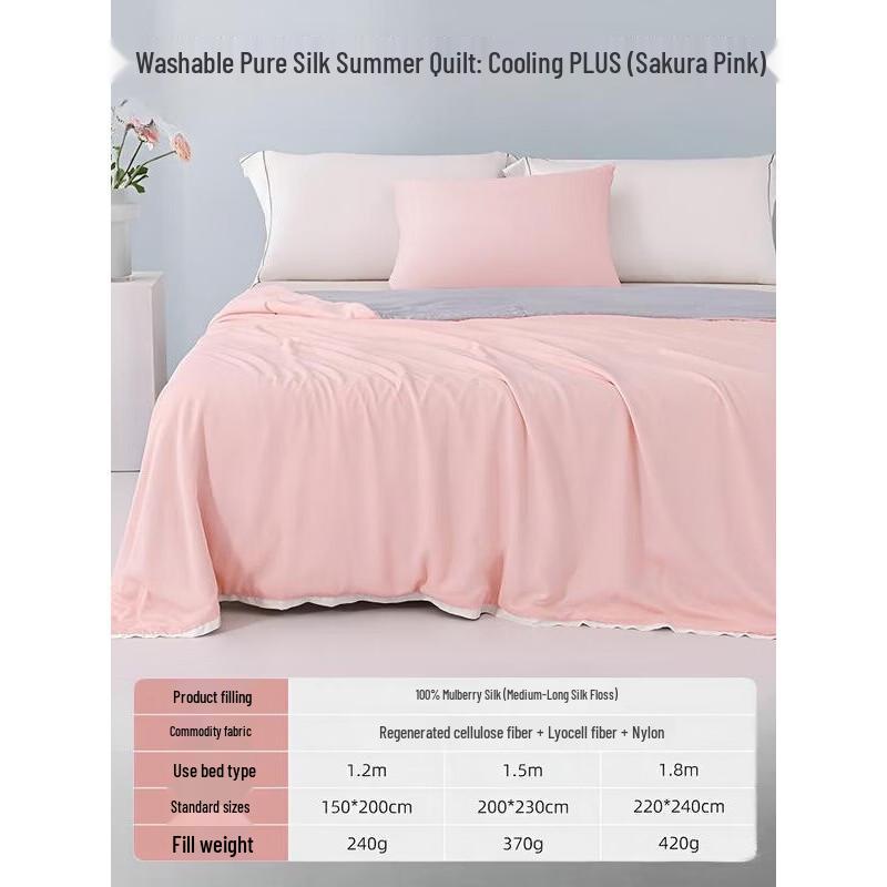 Mengjie Washable Silk Cool-Feel Summer Quilt