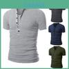 Modna Męska Koszulka V-neck Slim Fit Koszulka Muscle Casualowe Topy Bluzka z Krótkim Rękawem W Stylowych Jednolitych Kolorach