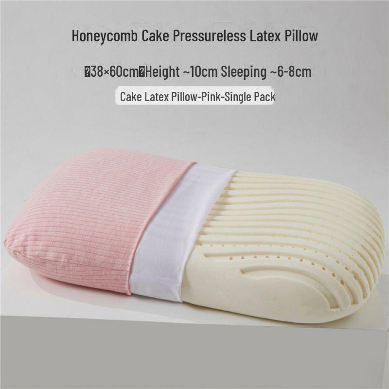 Breathable Summer Latex Cervical Pillow for Better Sleep - Single Pillow for Men, Students, and Hotels