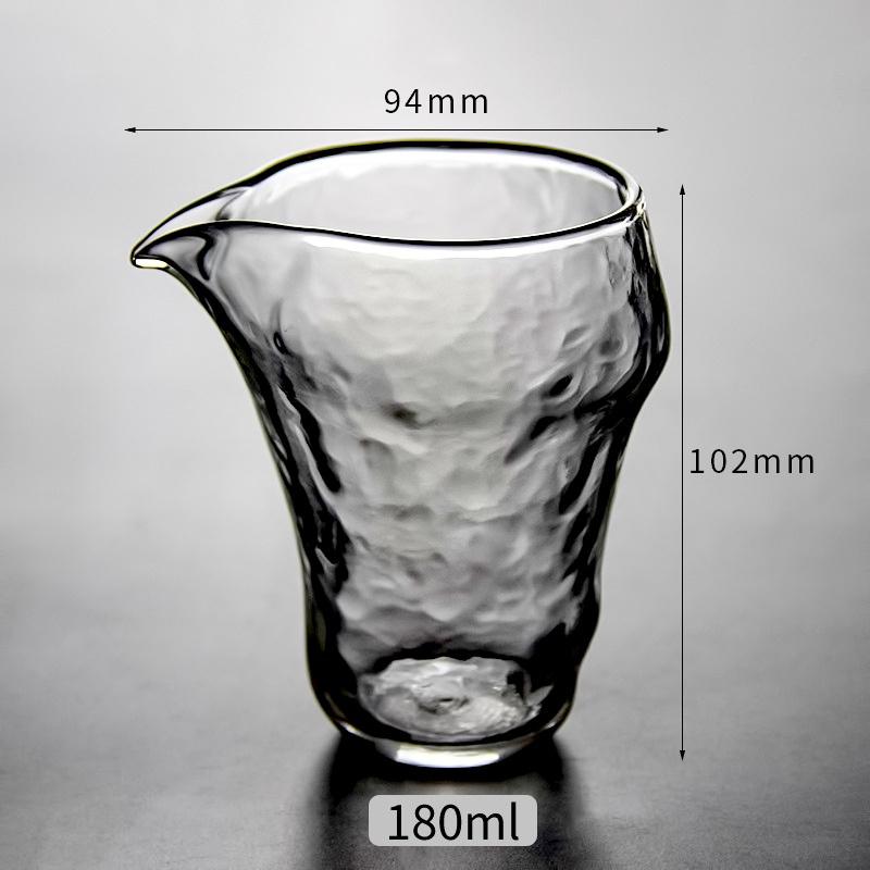 180ml Hammer Pattern High Borosilicate Glass Fair Cup Tea Pitcher Chahai Kung Fu Tea Cup Set Accessies 180ml чистый