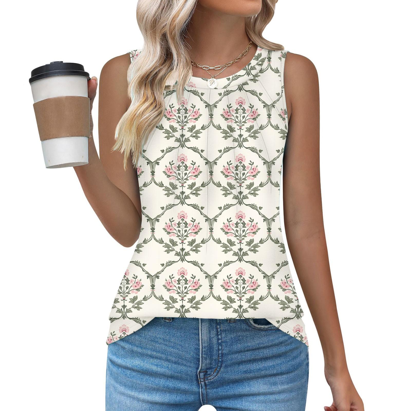 

Женский повседневный свободный топ без рукавов с круглым вырезом, футболка, летние майки для женщин, майка-камисоль, базовые топы без рукавов XL