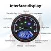 AD Motorcycle Dashboard Speedometer 12000 RPM Meter Digital Display Speed Meter Tachometer Fuel Level Instrument Accessories