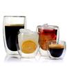 Double Wall Glass Cups Espresso Coffee Mugs Heat-Resistant Transparent 80/250/350/450ml with Double Bottom for Home & Kitchen
