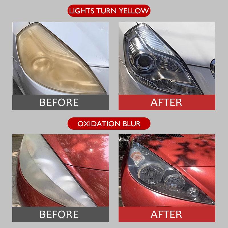 Car Headlight Restoration Polishing Kits Headlamp Scratch Remover Repair Cleaning Paste Remove Oxidation Headlight Polish Liquid