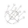 Fryer Skewer Stand Stainless Steel Vertical Grill Rack with Skewers Heat Resistant Kitchen Fryer