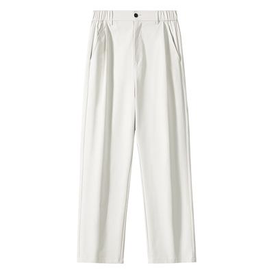 Men's Casual Pants with A Hanging Feel, Summer Loose Fit Plus Wide Leg Pants, Straight Leg Long Pants