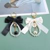 Car Pendant Bow Key Chain Big Bow Car Key Holder Exquisite Pearl Beaded Pendant Keyring