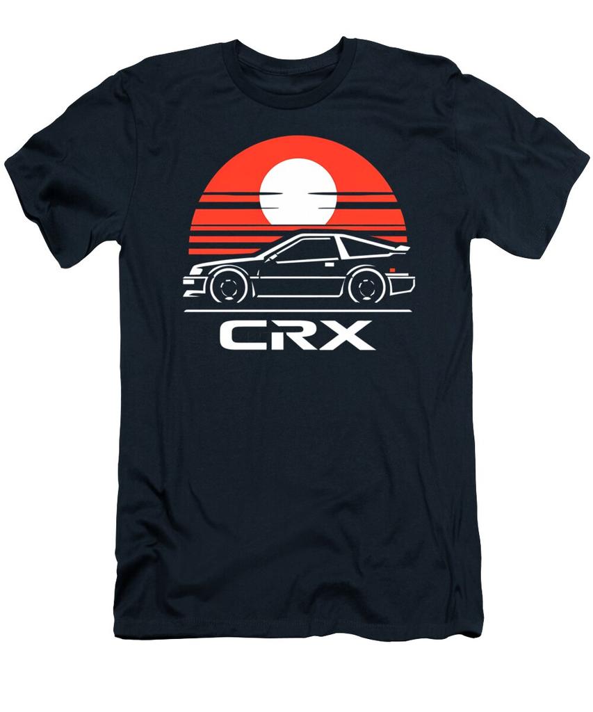 Honda Pánská a dámská trička Léto Nové CRX Závodní Motocyklové Jezdectví Offroad Nadšenci Krátký rukáv Retro Trendy Top