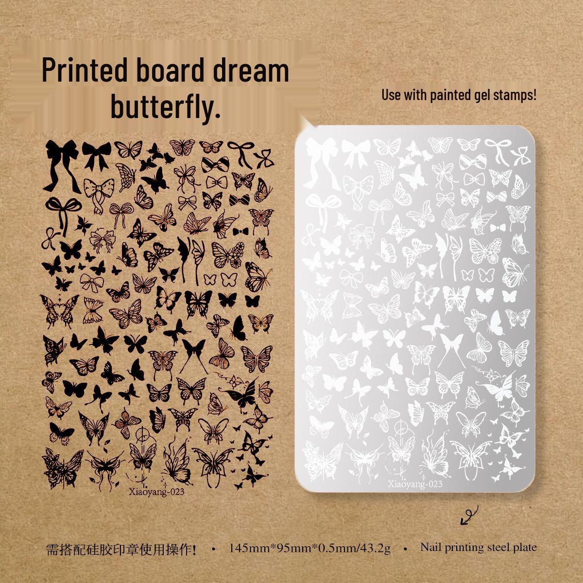 

Кружево с цветочным узором, французская клетка гингем, нейл-арт, стальная пластина для трансфера