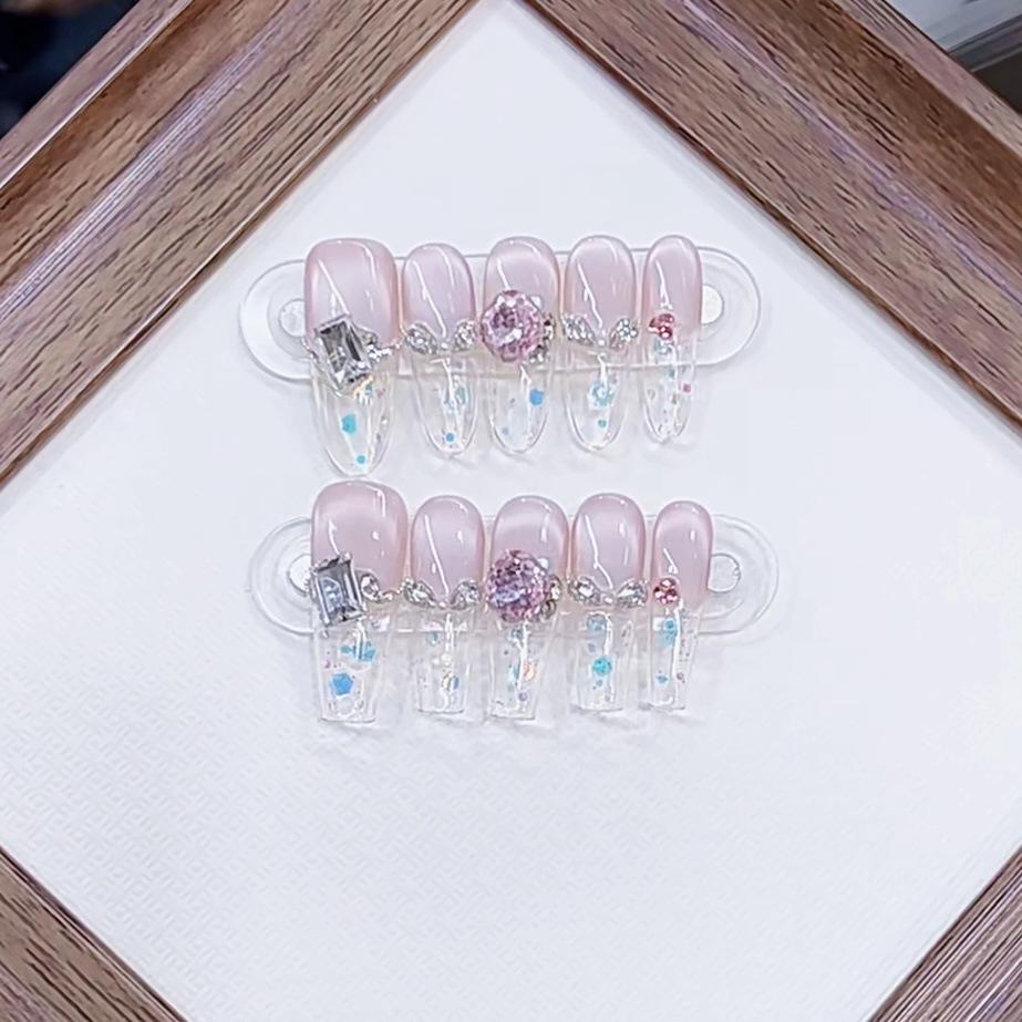 Aromă țesută manual Primăvară și Vară Nouă Bomboane cu paiete Transparente ca Gheața Autocolante pentru Manichiură Ochi de Pisică Zâmbitor Pure și de Înaltă Calitate