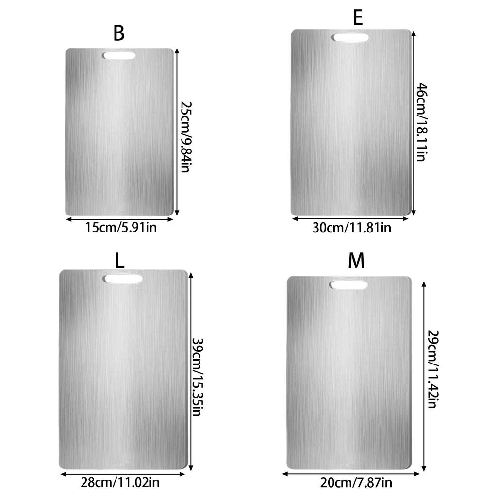 Thickened Stainless Steel Chopping Board With Rounded Corners For Safe Food Preparation Scratch Resistant Cutting Board