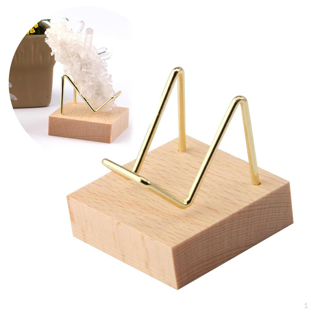 Display Stands, Square , Metal Arm for Gemstone Collectibles Crystals Support Holder