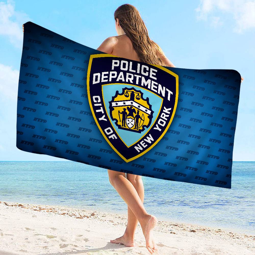 N-New York City Police Department NYPD Microfiber Beach Towel Absorbent Quick dry Soft Swimming Resort Mountain Climbing Towel