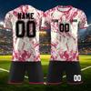 Customizable Two Piece Sports Jersey Set with Short Sleeve Top and Shorts for Team DIY Personalization Soccer Basketball Uniform