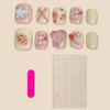 Gentle Pink Short Fake Nails with Rhinestone with Harmless and Smooth Edge Nails for Fingernail DIY Decoration