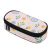Pencil Bag Organized Storage Zipper Closure 300D Polyester with Mesh Pocket Removable Divider and Pen Slots for Daily School Use