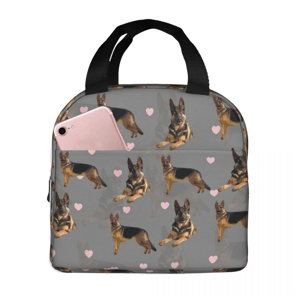 German Shepard Pattern Insulated Lunch Bag for Kids School Cooler Thermal Food Box Tote Portable Lunch Boxes Container